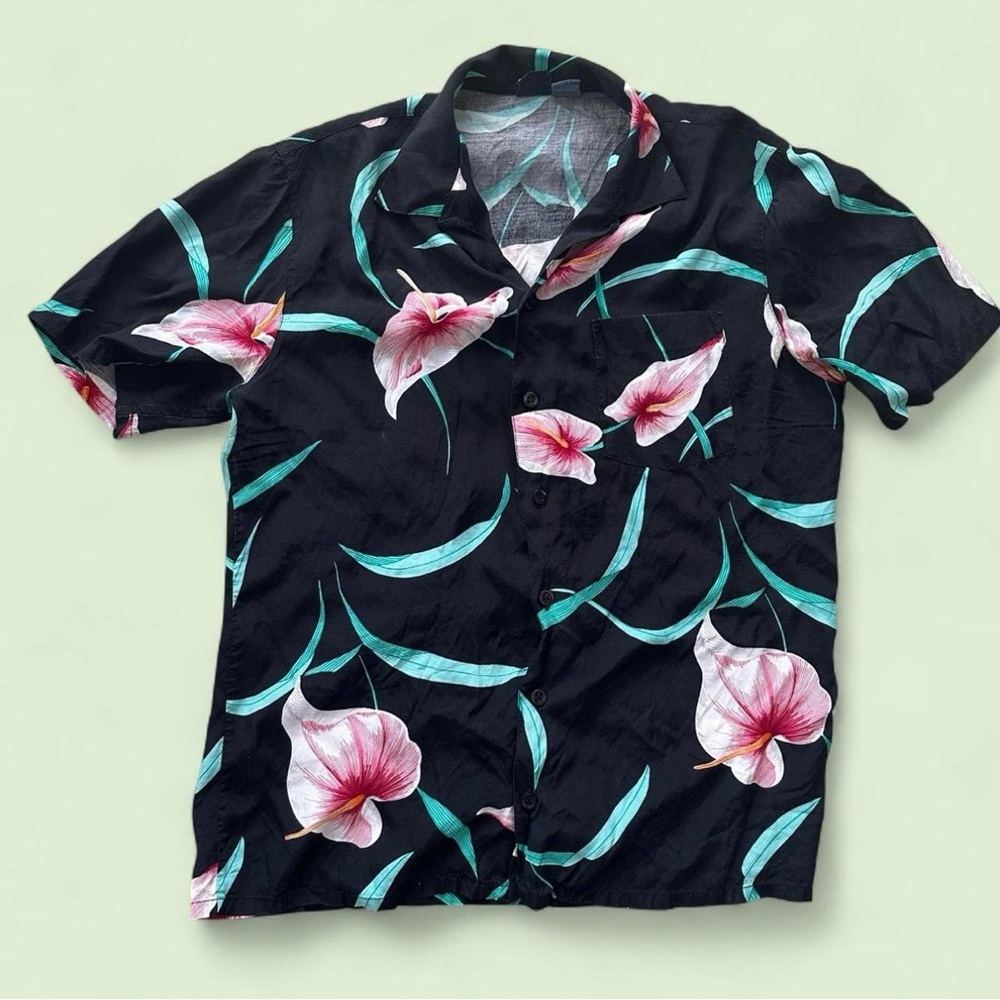 VIP Black Floral Men's Shirt
